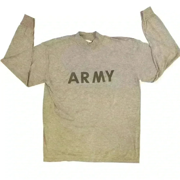 ARMY Armed Forces long sleeve T-shirt mock turtleneck - Picture 1 of 6